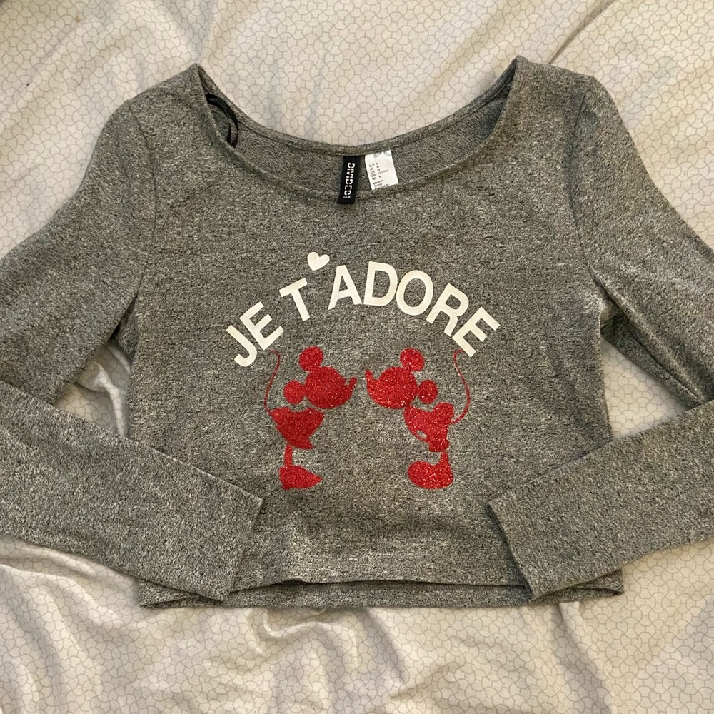 Disney Crop Top custom design disneyland PARIS French valentine sweetheart night